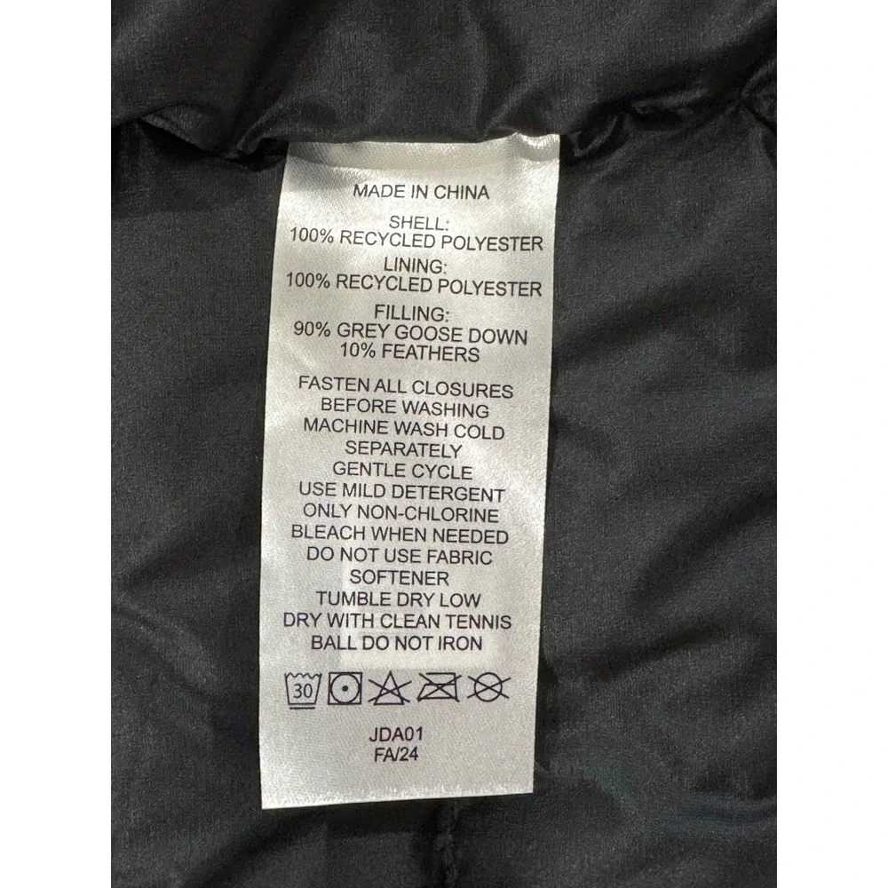 Quince Black Goose Down Puffer Vest Unisex Large Lightweight Quilted Gorpcore